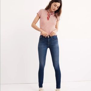 Madewell 10" High-Rise Skinny Jeans in Danny Wash: TENCEL™ Denim Edition sz 25